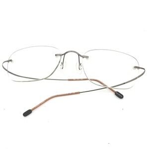 Marchon Airlock 2 720 10 140 Rimless Eyeglasses Frames Bronze Brown Titanium